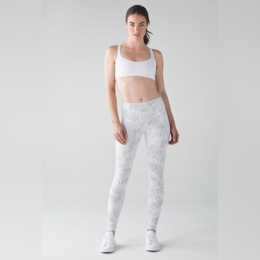 lululemon athletica Light Gray Patterned Leggings